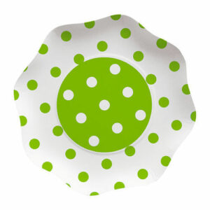 PIATTI 23 cm POIS VERDE MELA 10 pz *