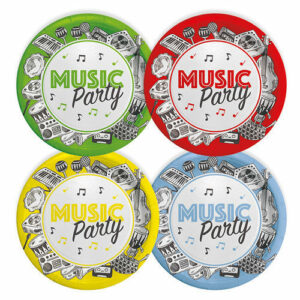 Piatti 18 cm Mix Music Party 8 pz*