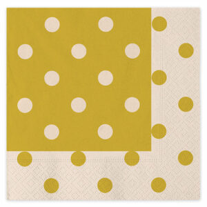 Tovaglioli 33×33 cm Pois Oro 20 pz *