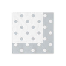 Tovaglioli 25×25 cm Pois Argento 20 pz *