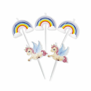 5 Candeline Picks Unicorni 8 cm*