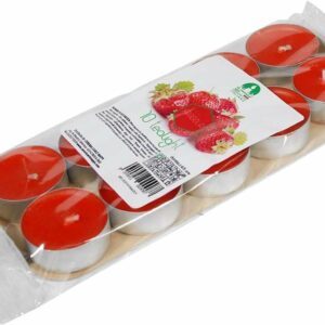 Blister Tealight Profumato Fragola 10 pezzi *