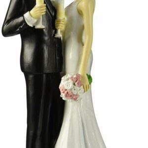 Cake Topper Matrimonio – Sposi che Brindano 16 cm *