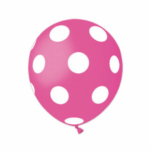 PALLONCINI LATTICE 5” POIS FUCSIA 100 pz*