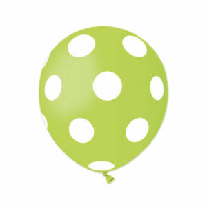 PALLONCINI LATTICE 5” POIS VERDE MELA 100 pz*