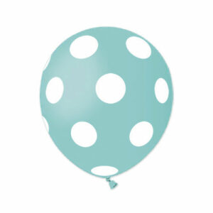 PALLONCINI LATTICE 5” POIS ACQUA MARINA 100 pz*