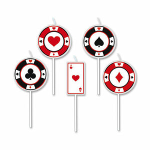 Candeline Pick Big Poker 8 cm 5 pz *