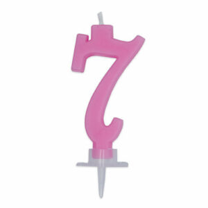 Candelina Italic Numero 7 Rosa 7 cm*