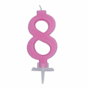 Candelina Italic numero 8 Rosa 7 cm*