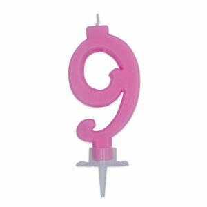 Candelina Italic Numero 9 Rosa 7 cm*