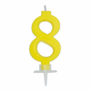 Candelina Italic Numero 8 Gialla 7 cm *