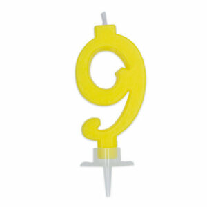 Candelina Italic Numero 9 Gialla 7 cm *