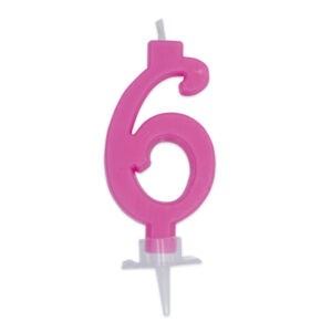 CANDELINA ITALIC N. 6 FUXIA 7 cm *