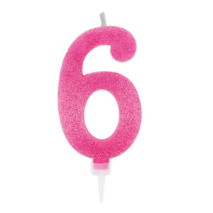 Candela Max Numero 6 Fucsia Glitter*