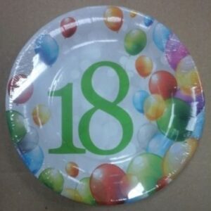 18° COMPLEANNO PIATTI 18 CM*