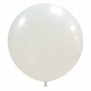 5 Palloncini in lattice Bianco Metal 19″ 48 cm *