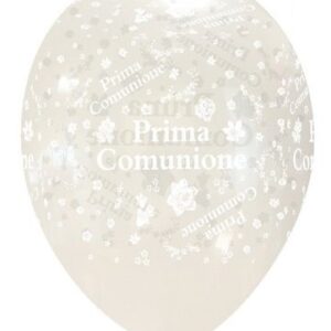 Palloncino in Lattice 12” Trasparente con stampa Prima Comunione 100 pz *