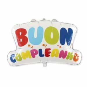 Palloncino Mylar Super Shape Buon Compleanno Multicolor 76×57 cm*