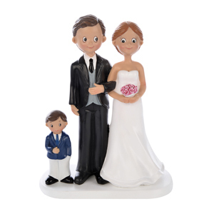 Cake Topper Sposi con Bimbo