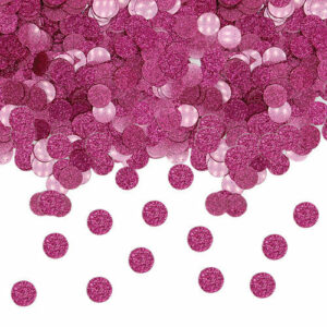 Coriandoli in plastica 20 gr diametro di 1 cm Fuxia Glitter *