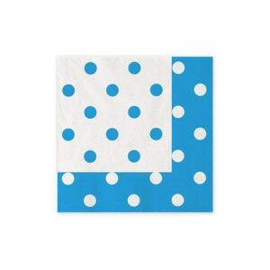 TOVAGLIOLI 25×25 cm POIS TURCHESE 20 pz *