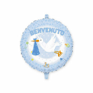 PALLONCINO MYLAR BENVENUTO 45 cm *