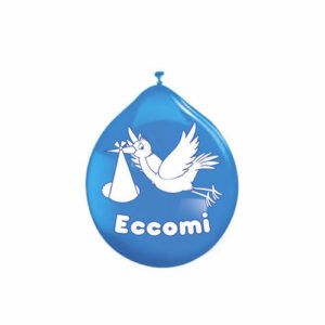 PALLONCINI MEDIUM ECCOMI CELESTE 20 pz *