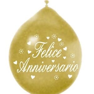 PALLONCINI ANNIVERSARIO ORO 20 pz *