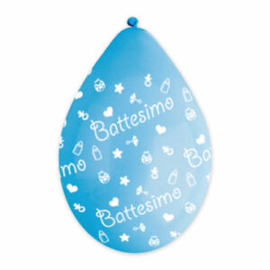 Palloncini All Around 30 cm Battesimo Celeste 10 pz*