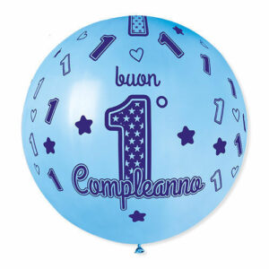 Palloncino 80 cm 1° Compleanno Celeste*