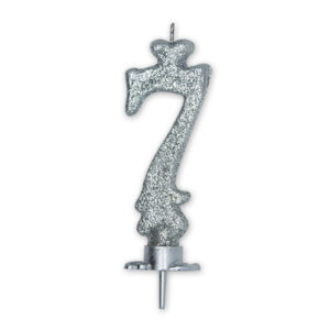 CANDELINA ARGENTO GLITTER N. 7 *