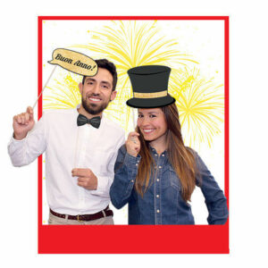 PHOTO BOOTH 20 cm CAPODANNO 8 pz *