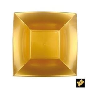 PIATTO FONDO NICE ORO 180X180mm 8 pz *