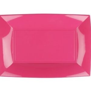 Piatto Rettangolare Nice Fucsia 34,5×24 cm 3 pz*