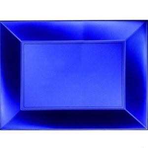 PIATTO RETTANGOLARE BLU PERLE’ 280×190 mm 8 pz*