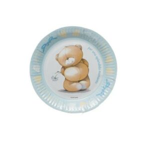 Piatti in carta 18 cm Orsacchiotto Celeste 10 pz*