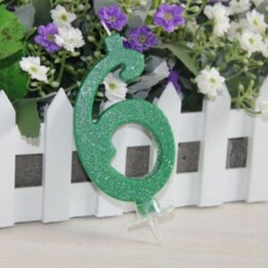 CANDELA GLITTER VERDE 6 *