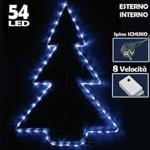 Albero Tubo 54 LED uso esterno Bianco Freddo