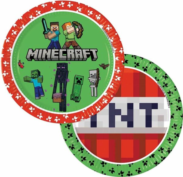 Piatti 23 cm Next Gen Minecraft 8 pezzi *