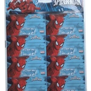 Etichette Libro Marvel Spiderman 8,5×4,5 cm confezione da 16 pezzi *