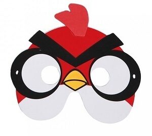 Maschera Angry Birds Red Uccello Rosso*