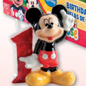 Candelina Sagomata 8 cm Disney Topolino numero 1 *