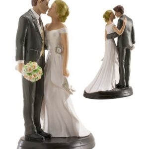 Cake Topper Matrimonio – Sposi Bacio e Bouquet *