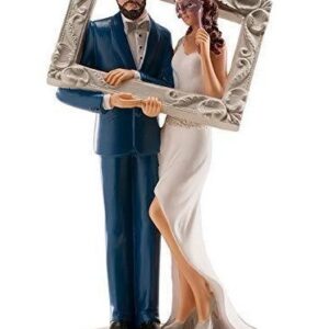 Cake Topper Matrimonio – Sposi con Cornice per Foto 18 cm *