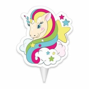 Candelina Unicorno 8 cm *