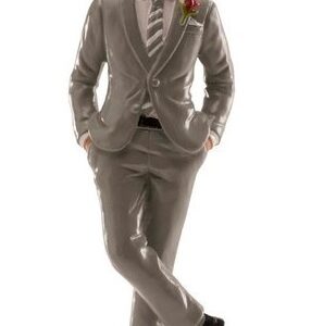 Cake Topper Matrimonio – Sposo con Vestito Elegante *