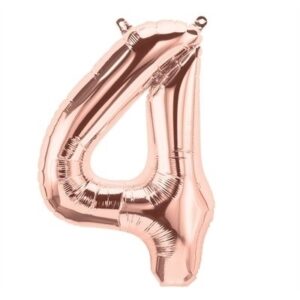 PALLONCINO MYLAR 41 cm ROSA GOLD numero 4*