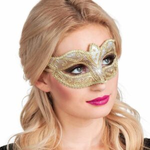 Maschera Veneziana per adulto Oro *