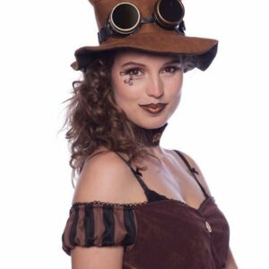 Steampunk Cappello Adulto con Occhiali *