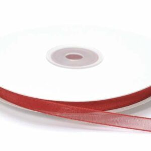 NASTRO ORGANZA ROSSO 10 mm 50 mt*